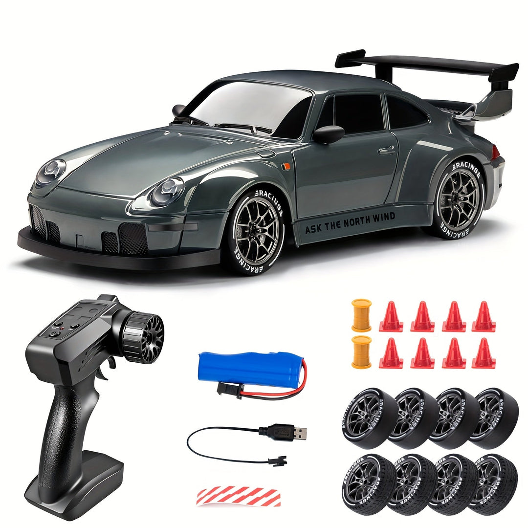 Voiture Télécommandée Drift 1:24 Avec LED Pour Enfants 4WD 9