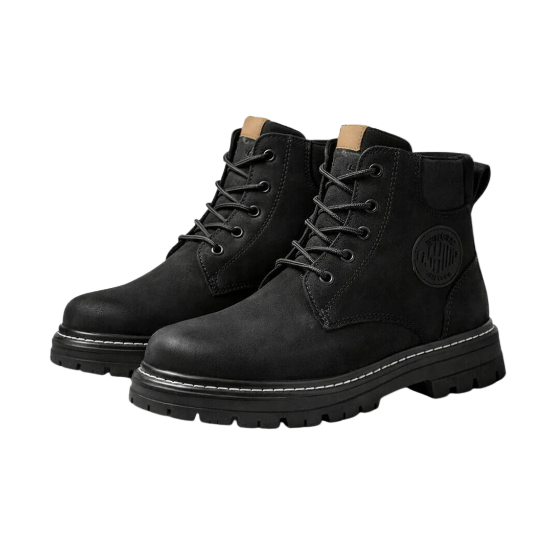 Bottes Hautes pour Hommes en Cuir pour Activités Extérieures