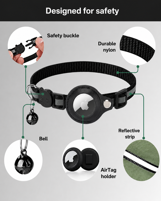 Collier GPS pour Chats avec Design Réfléchissant
