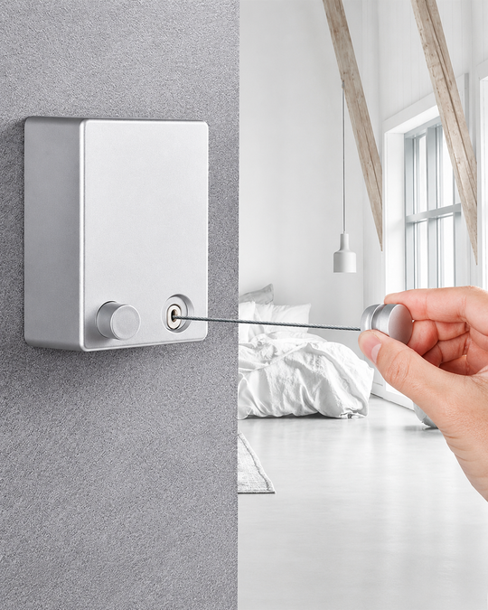 Corde à Linge Rétractable Intérieure et Extérieure Pratique et Moderne