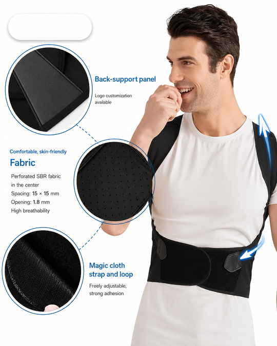 Correcteur de Posture Dos Réglable pour Hommes et Femmes, Redresseur de Dos Confortable