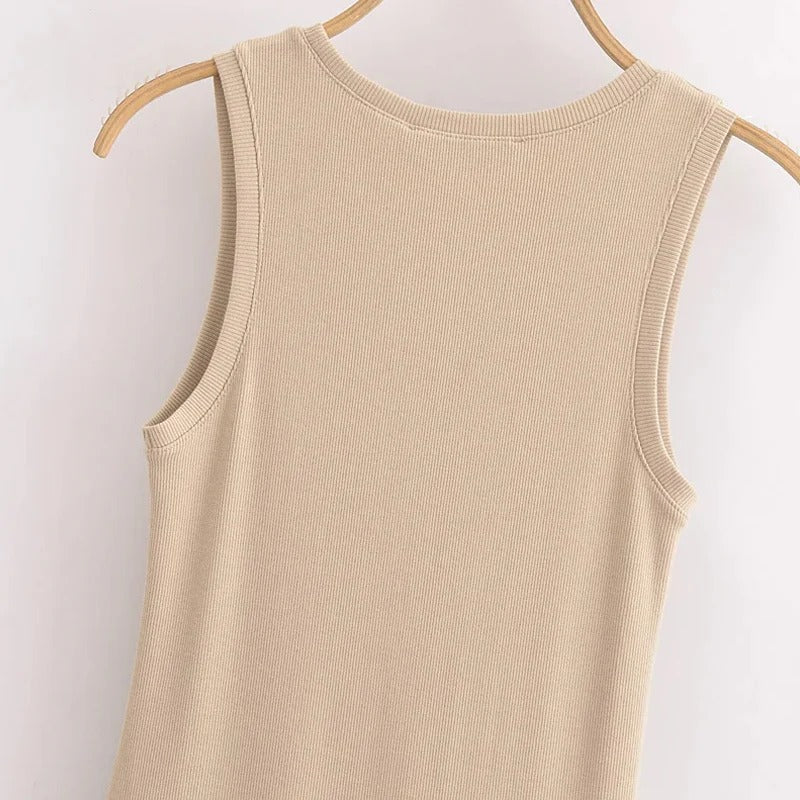 Robe longue élégante sans manches pour femme