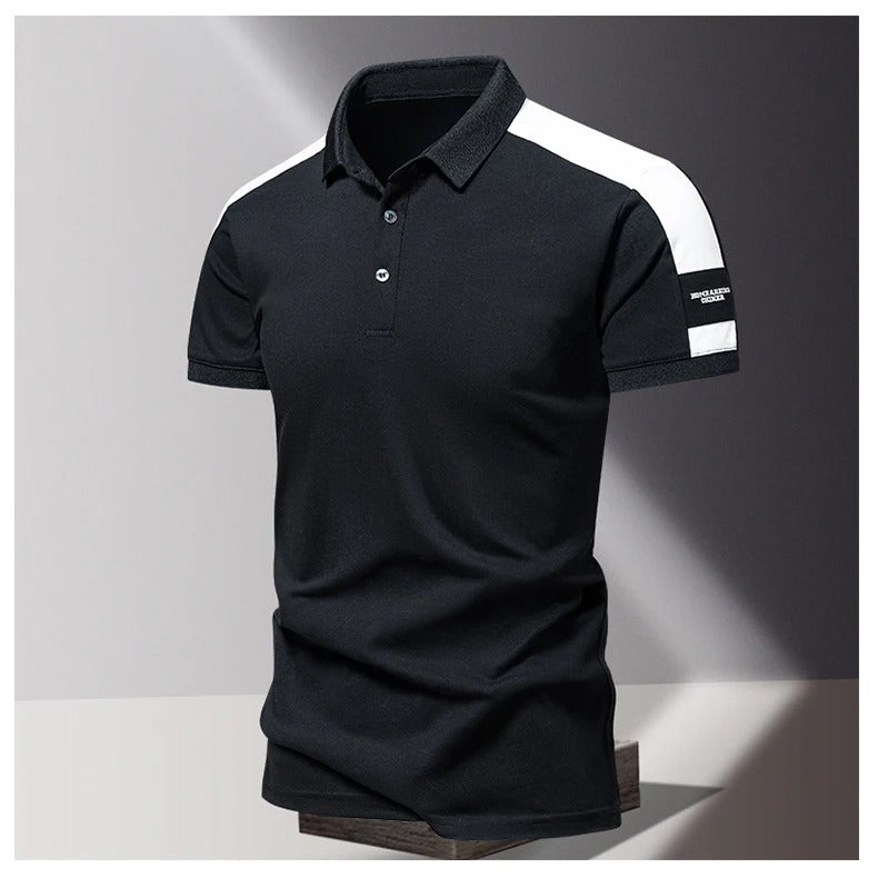Polo décontracté à manches courtes pour homme