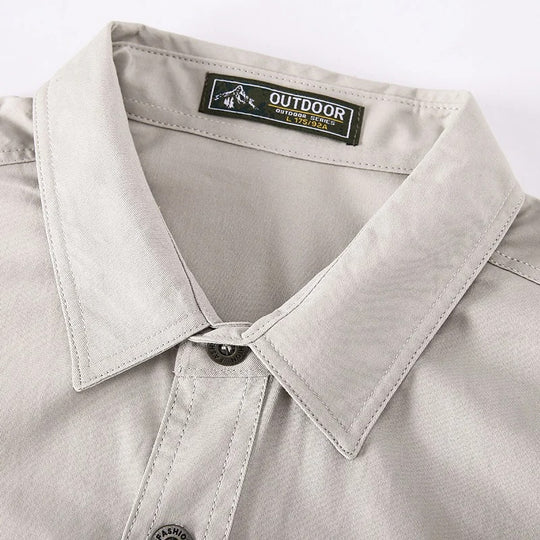 Chemise cargo en coton pour homme