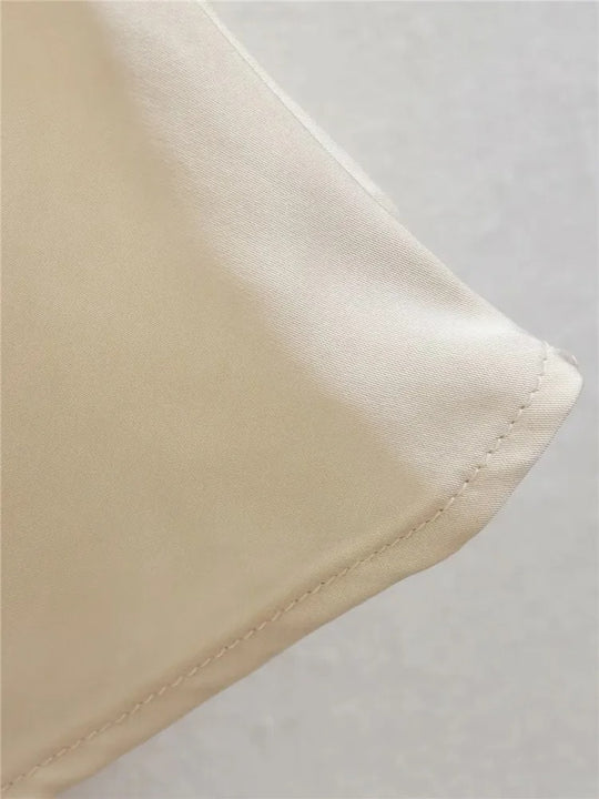 Robe longue en satin à épaules dénudées et dos nu pour femme