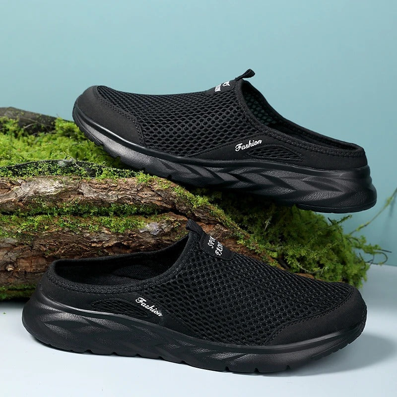 Chaussons demi-bottines respirants en maille pour hommes