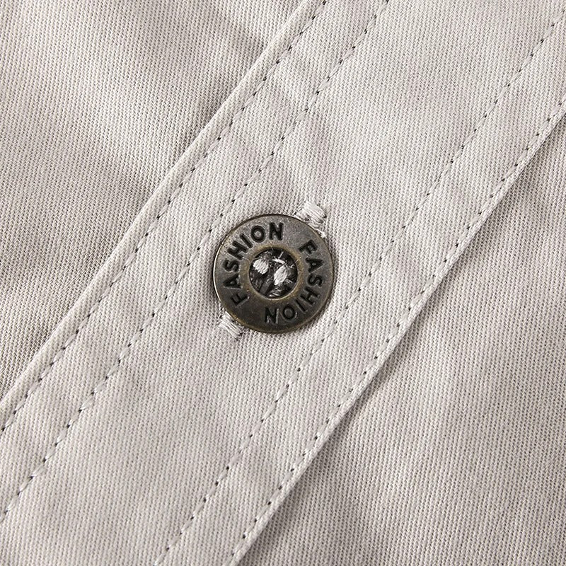 Chemise cargo en coton pour homme
