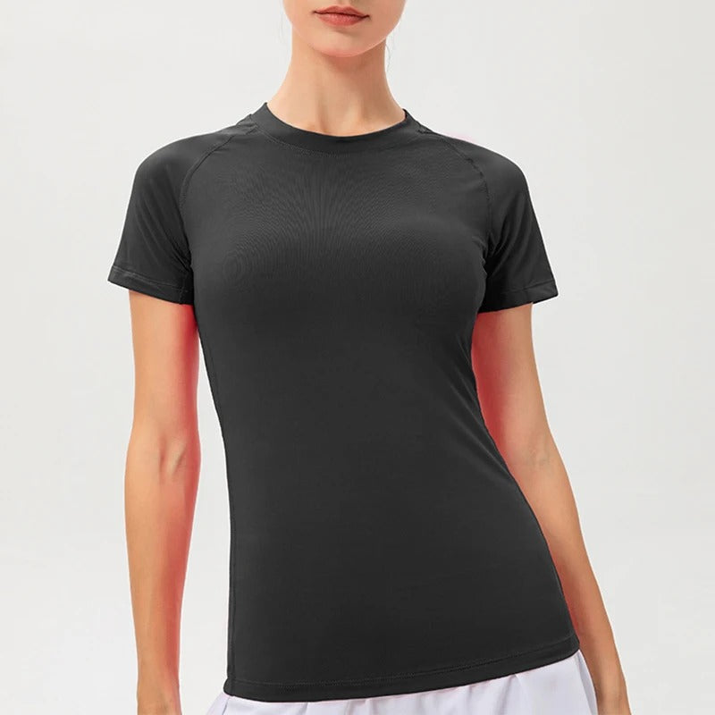 T-shirt de sport compressif pour femmes