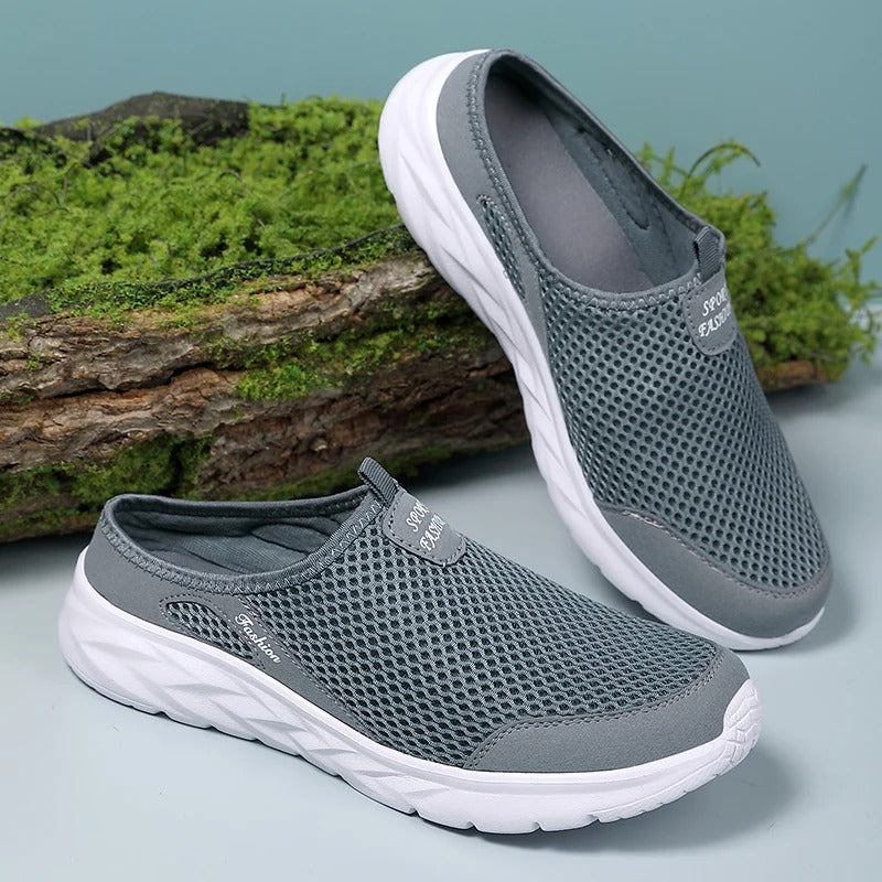 Chaussons demi-bottines respirants en maille pour hommes