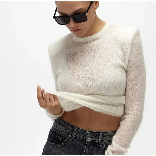 Pull tricoté fin pour femme