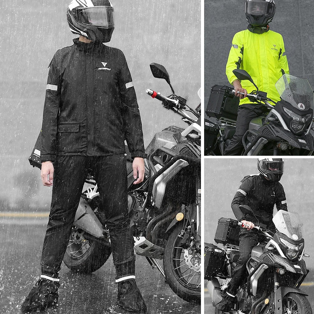 Combinaison de pluie réfléchissante pour moto