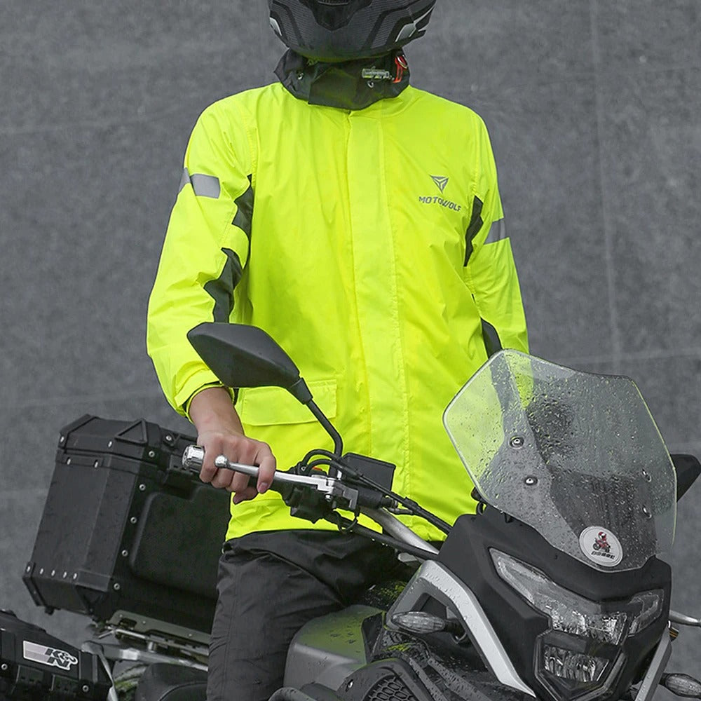 Combinaison de pluie réfléchissante pour moto