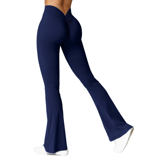 Leggings taille haute à dos en V pour femme