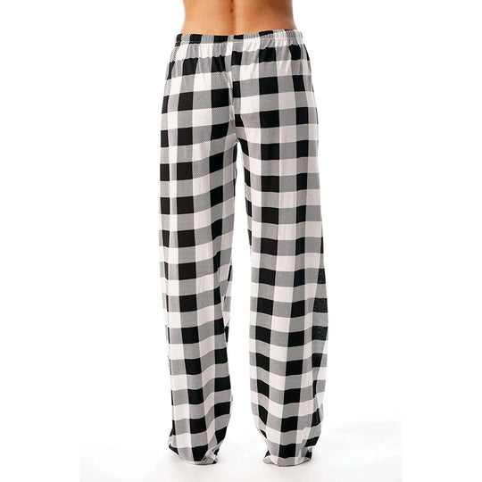 Pyjama femme à carreaux imprimés