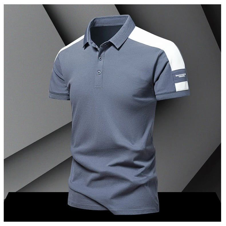 Polo décontracté à manches courtes pour homme