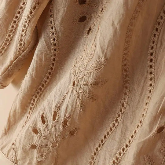 Gilet ajouré brodé pour femme