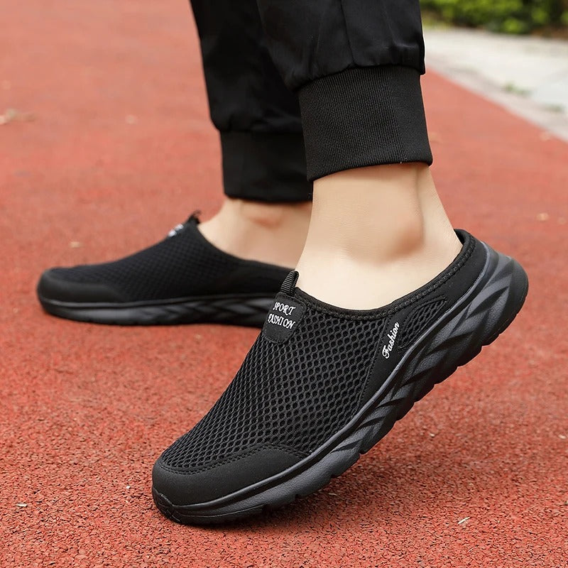 Chaussons demi-bottines respirants en maille pour hommes