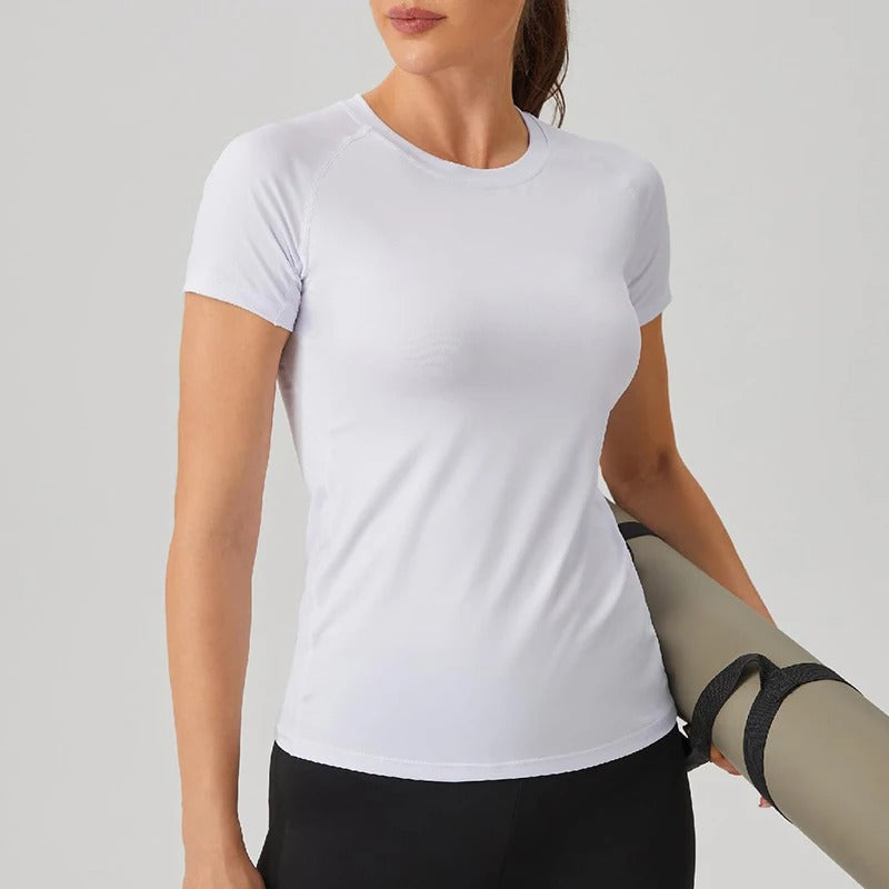 T-shirt de sport compressif pour femmes