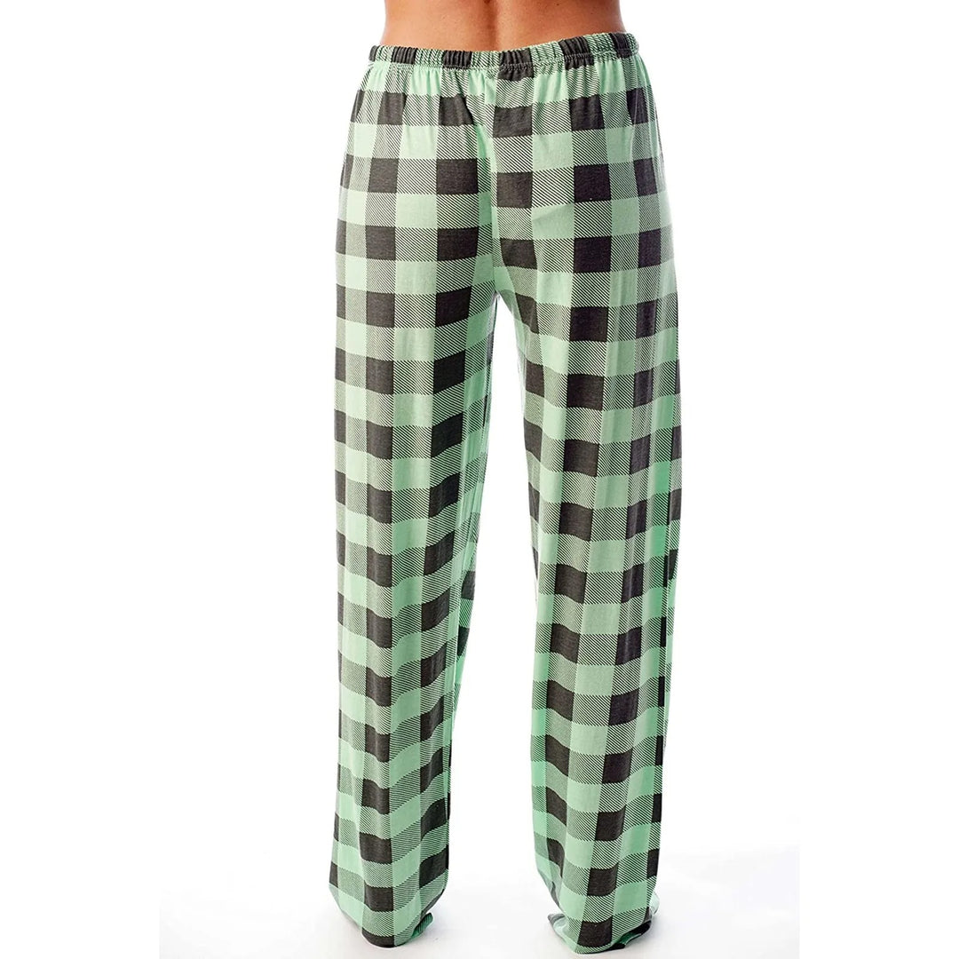 Pyjama femme à carreaux imprimés