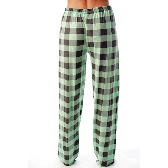 Pyjama femme à carreaux imprimés