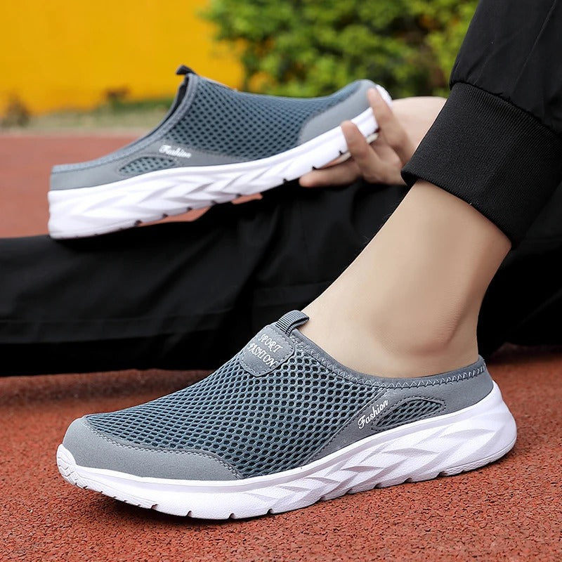 Chaussons demi-bottines respirants en maille pour hommes