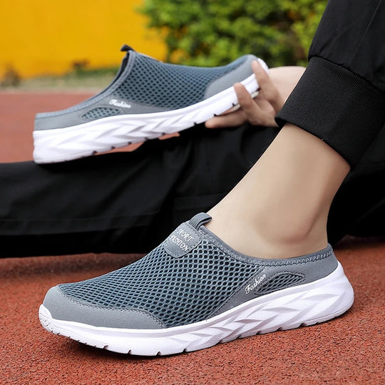 Chaussons demi-bottines respirants en maille pour hommes