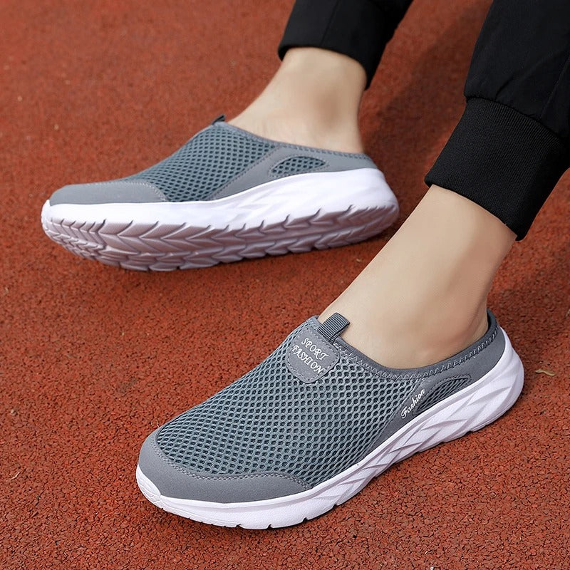 Chaussons demi-bottines respirants en maille pour hommes