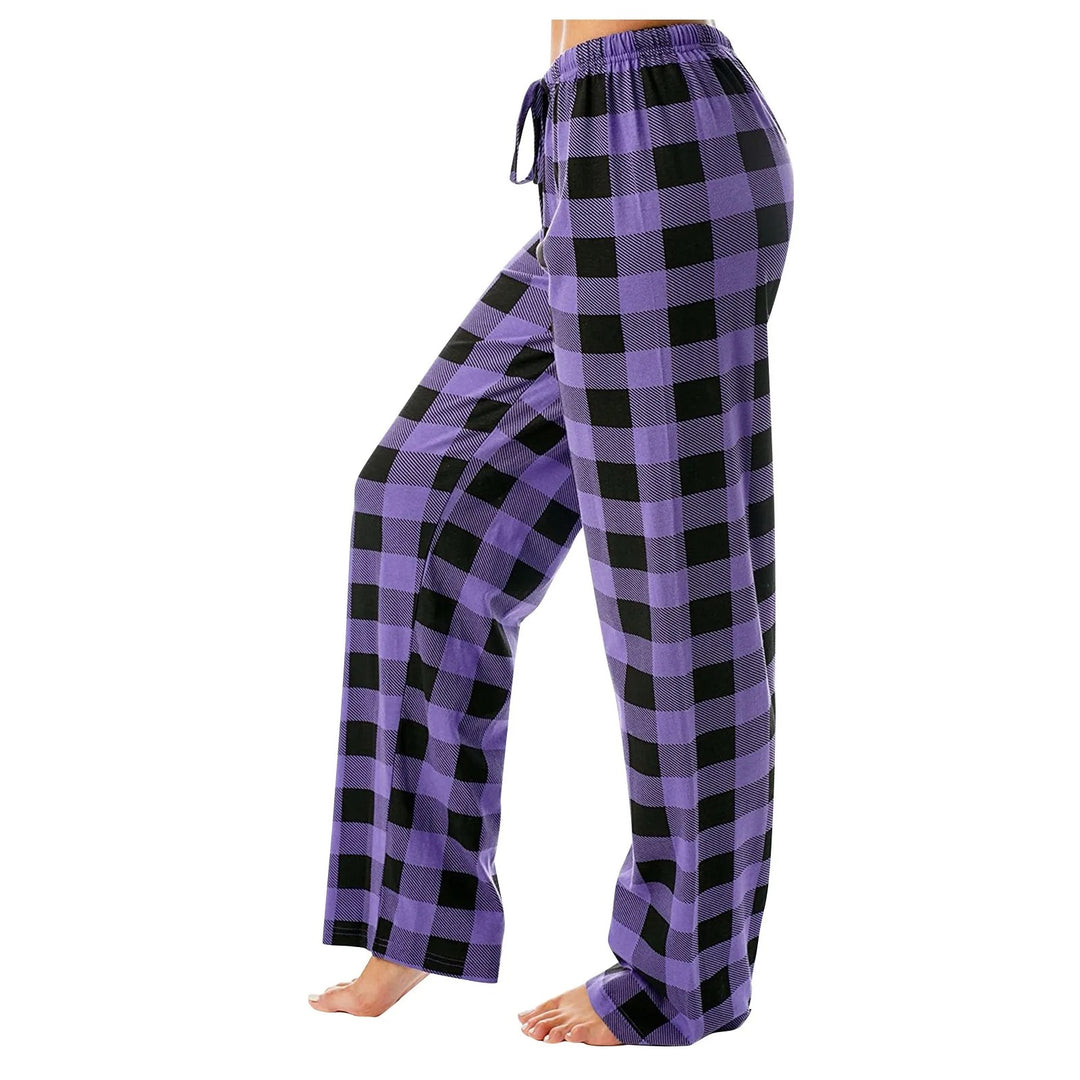 Pyjama femme à carreaux imprimés