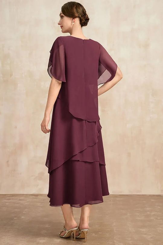 Robe en mousseline superposée grande taille pour femme