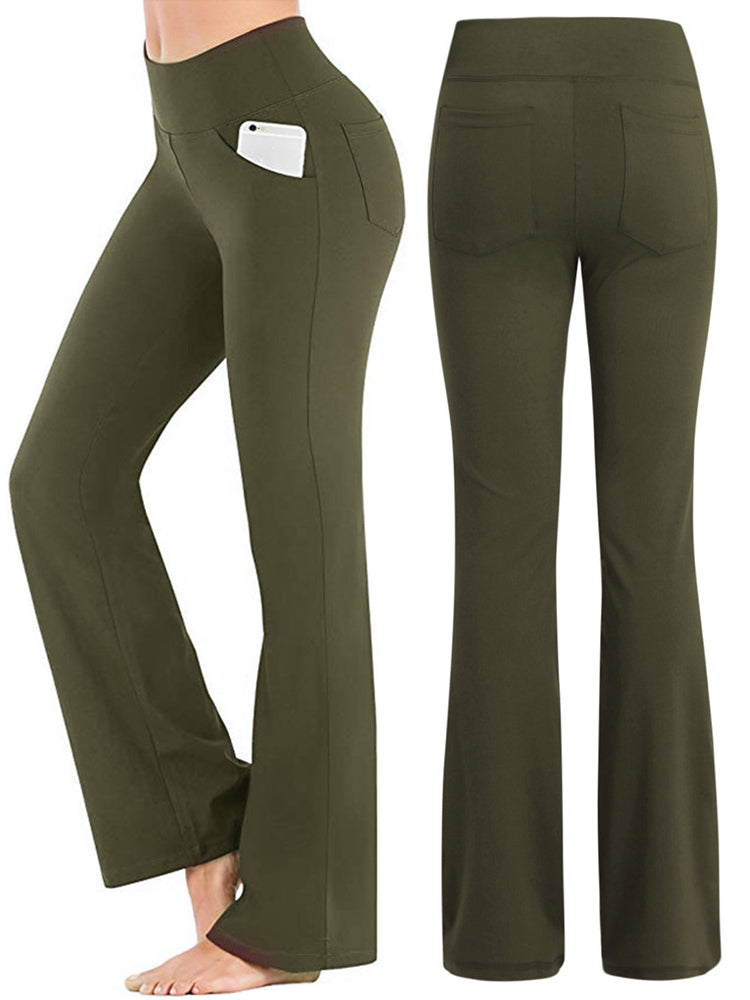 Pantalon évasé taille haute pour femme