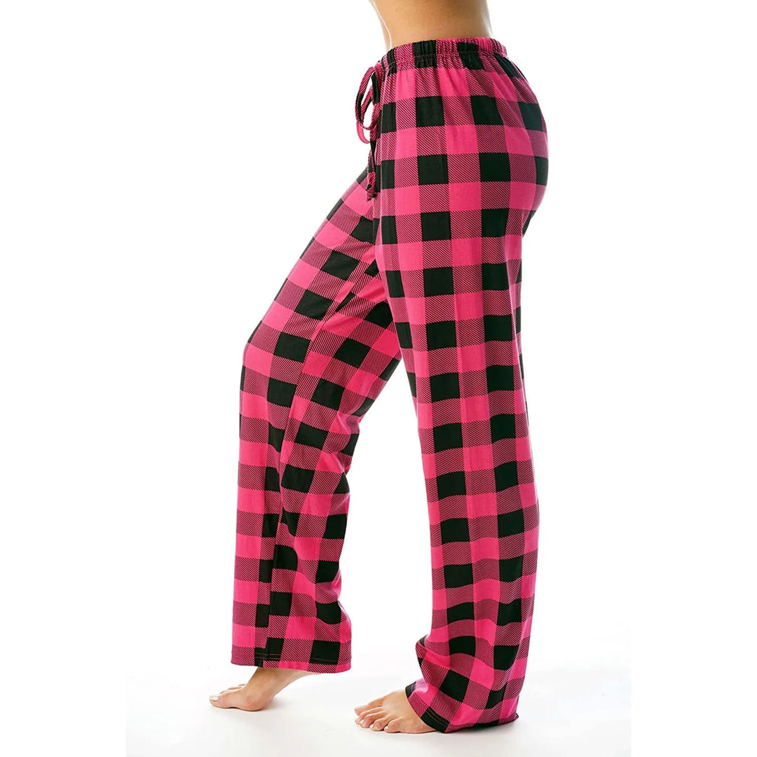 Pyjama femme à carreaux imprimés