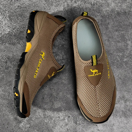 Baskets slip-on en mesh pour homme