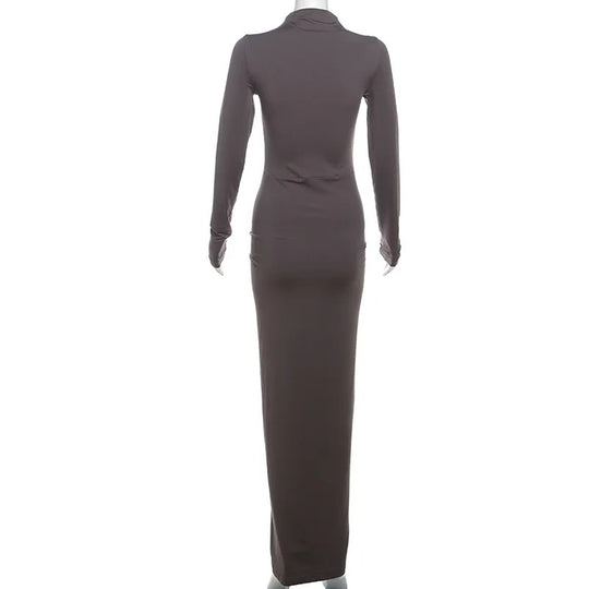 Robe de soirée plissée patchwork pour femme