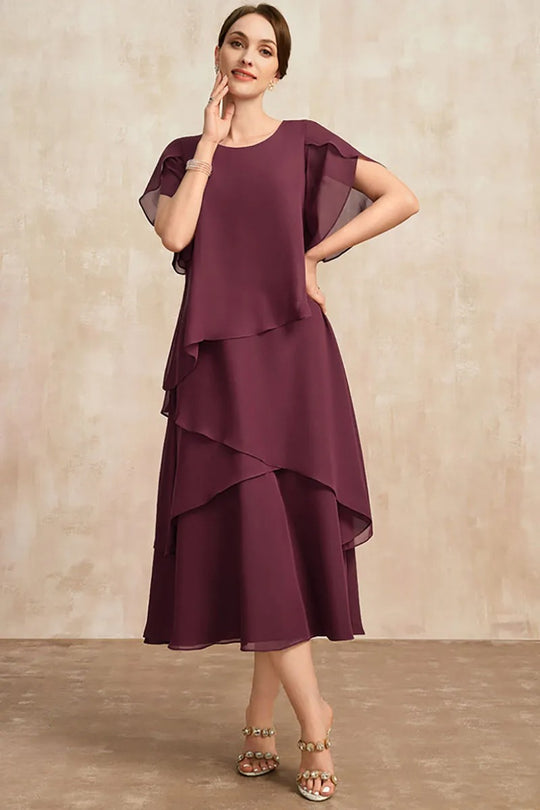 Robe en mousseline superposée grande taille pour femme