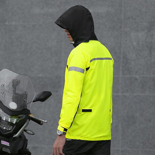 Combinaison de pluie réfléchissante pour moto