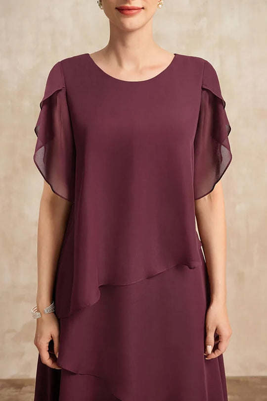 Robe en mousseline superposée grande taille pour femme