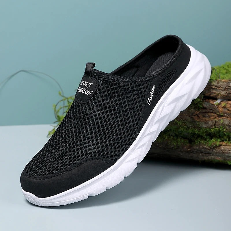 Chaussons demi-bottines respirants en maille pour hommes