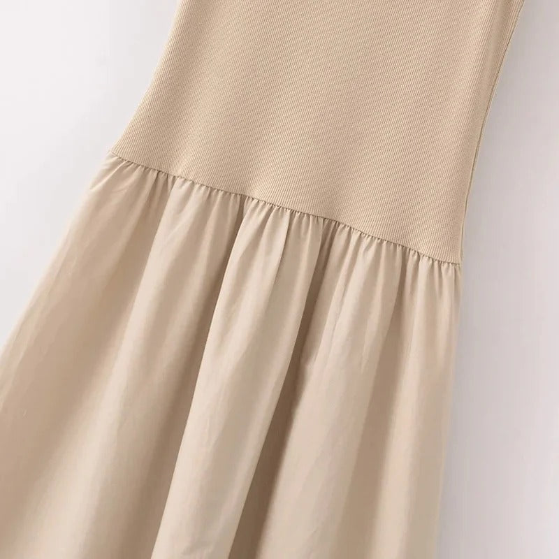 Robe longue élégante sans manches pour femme