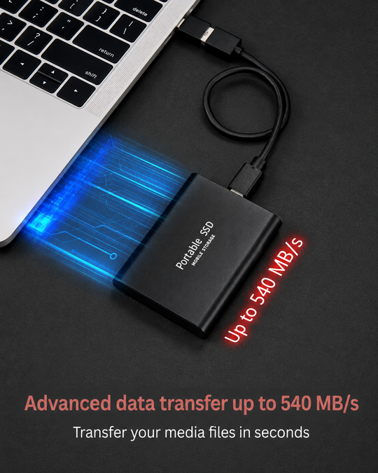 Disque Dur Externe SSD Ultra-Rapide 128 To Compact