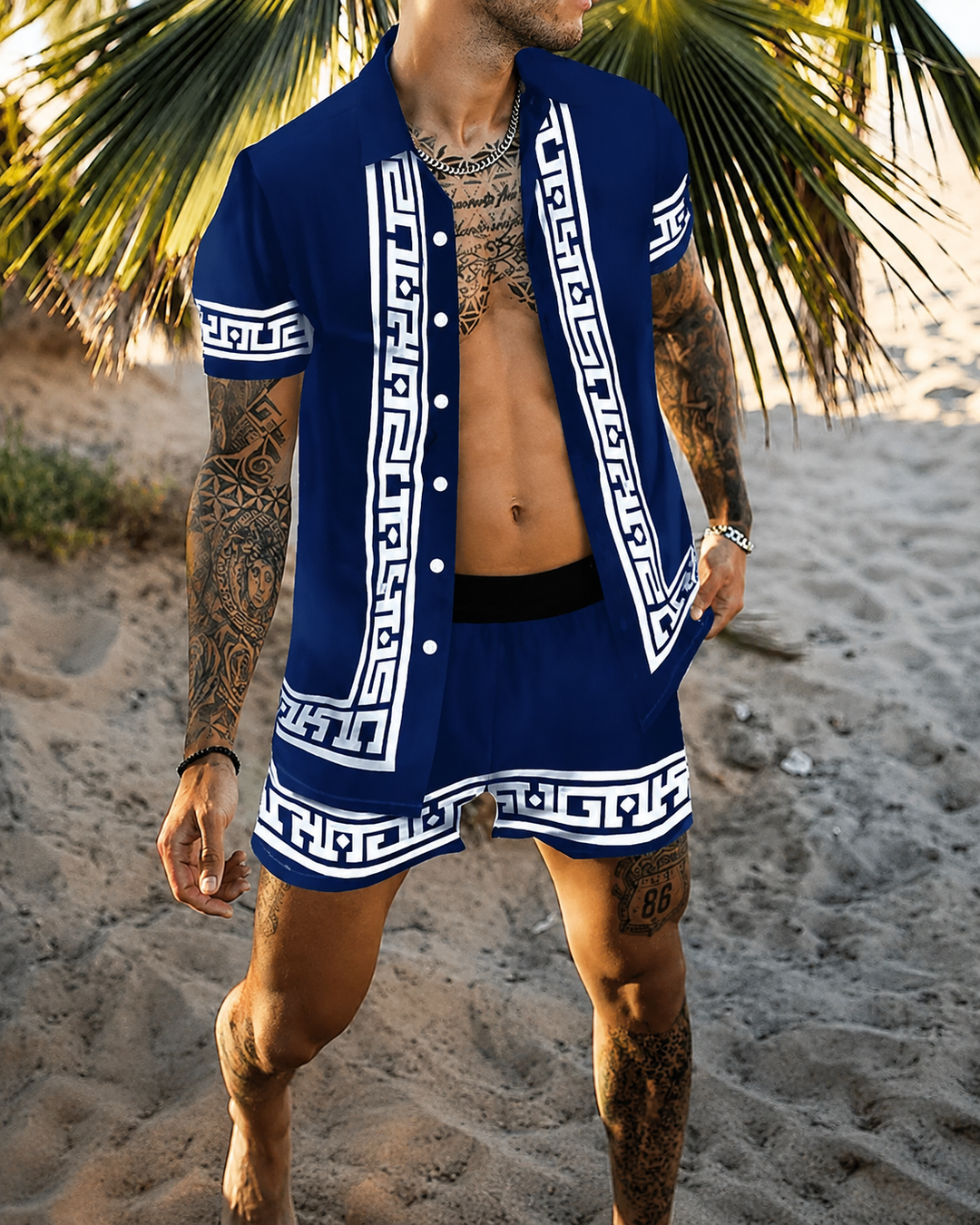 Ensemble d'été pour homme à manches courtes et short