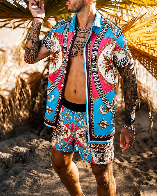 Ensemble d'été pour homme à manches courtes et short
