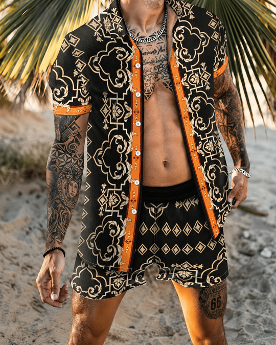 Ensemble d'été pour homme à manches courtes et short