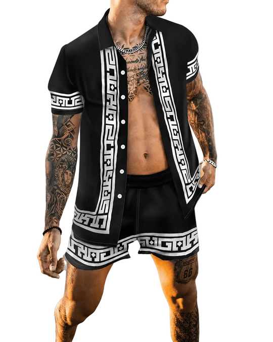 Ensemble d'été pour homme à manches courtes et short