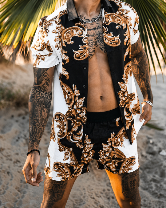 Ensemble d'été pour homme à manches courtes et short