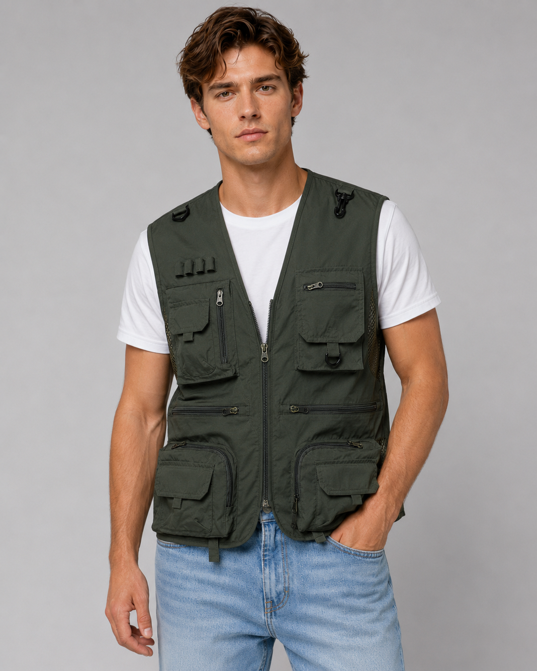 Gilet d'extérieur pour hommes fonctionnel