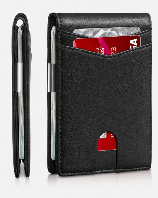 Portefeuille Homme Compact avec Protection RFID et Design Pratique