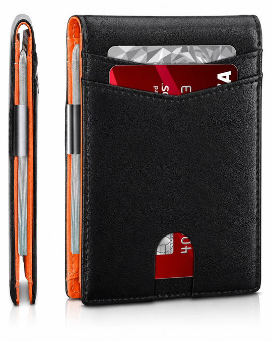 Portefeuille Homme Compact avec Protection RFID et Design Pratique