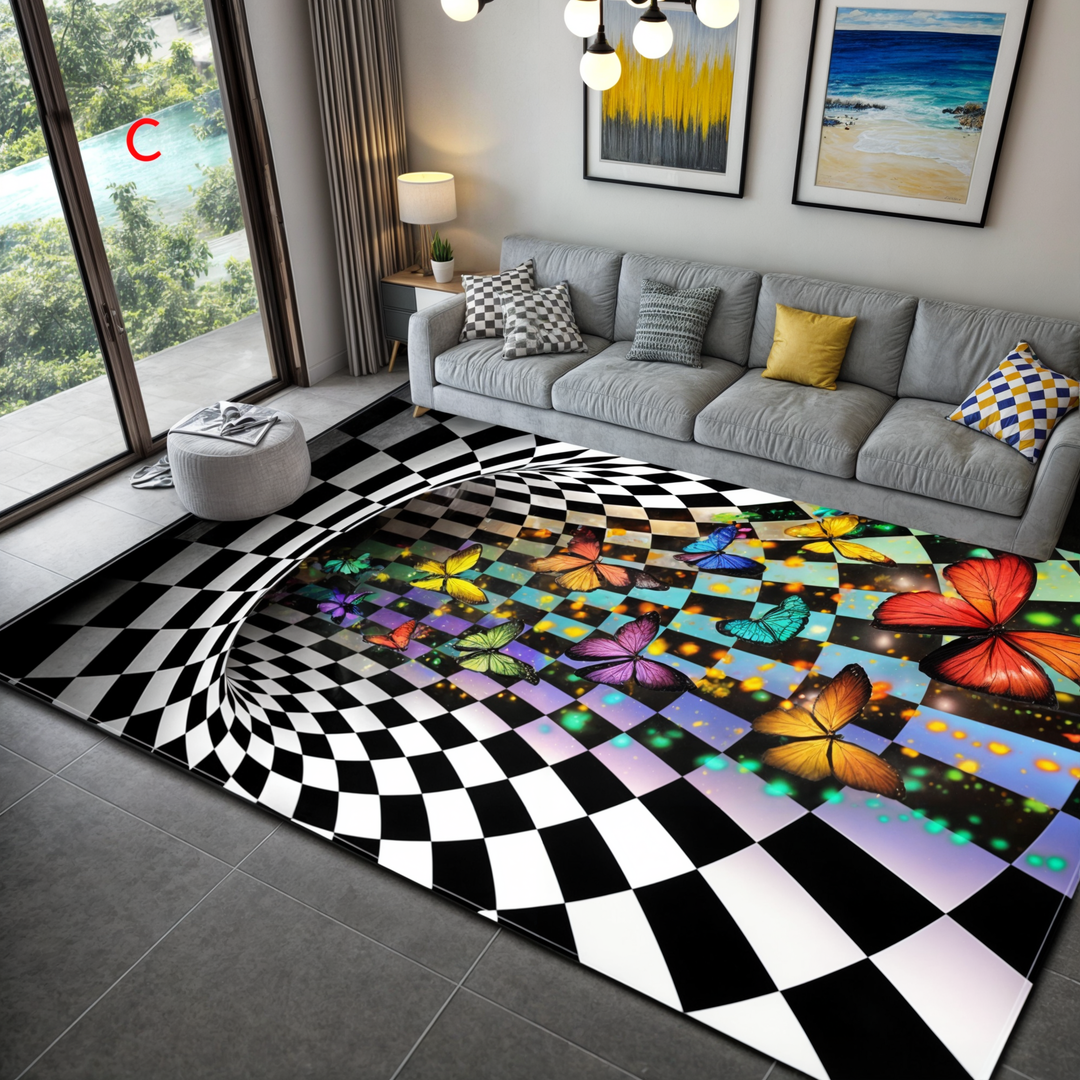 Tapis à illusion géométrique