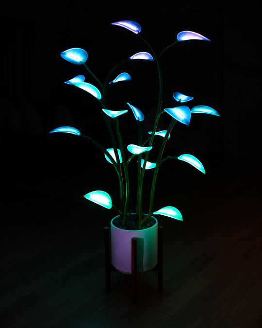Lampe Decorative LED Plante Magique Changement de Couleur