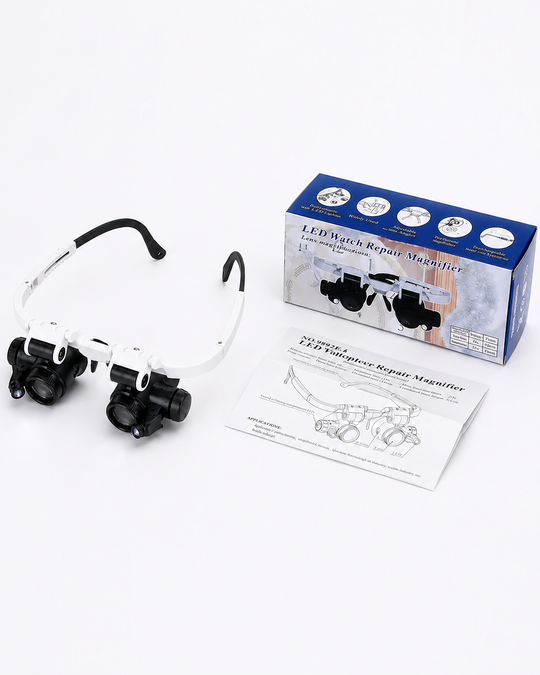 Lunettes de Loupe HD avec Éclairage LED